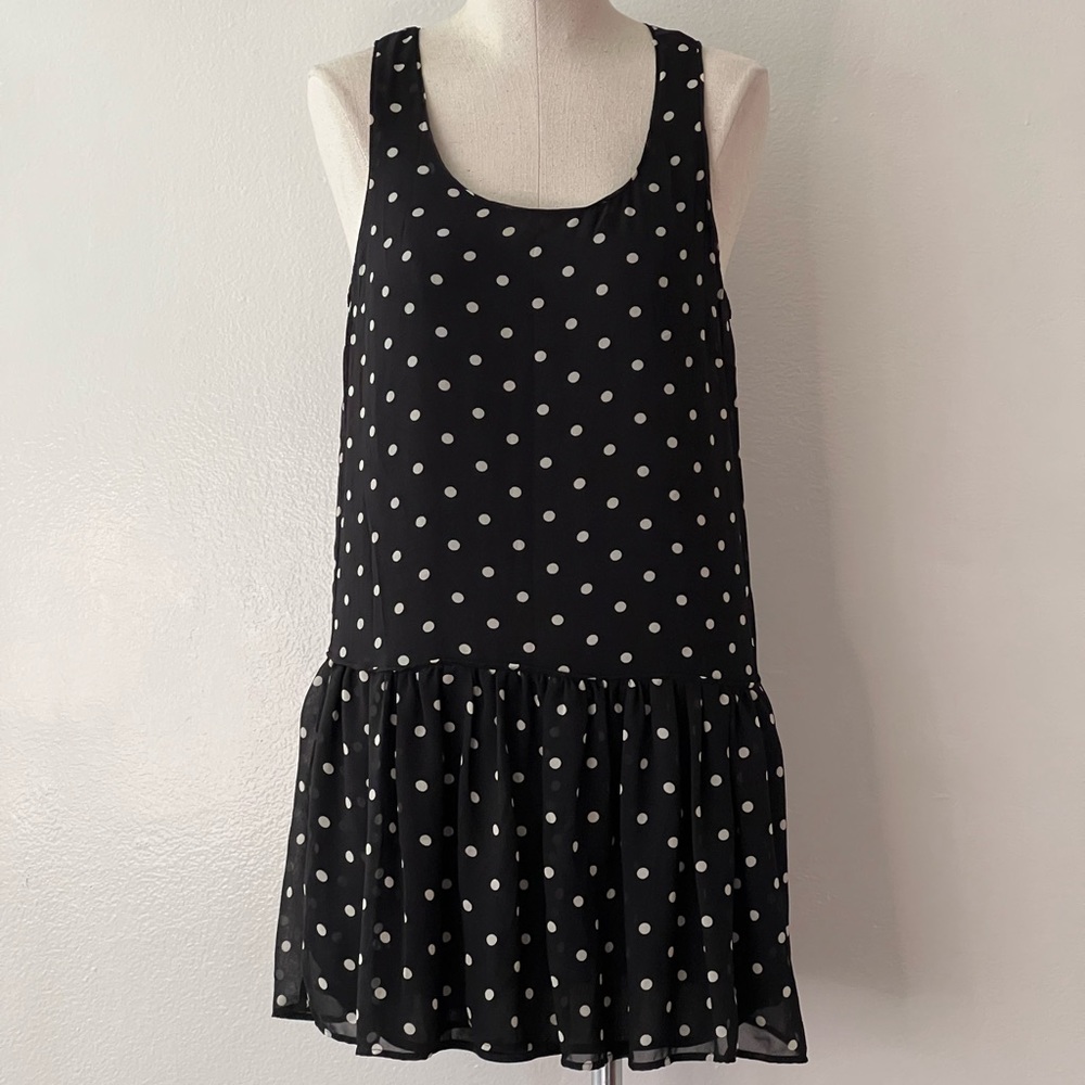Polka Dot Drop Waist Mini Dress